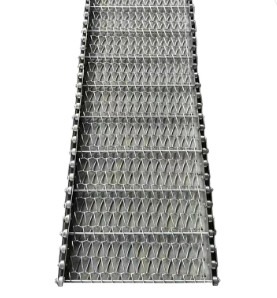 二重ひだを付けられた編まれたワイヤーは網シートのコンベヤー ベルトにパネルをはめる 	1mx0.6m